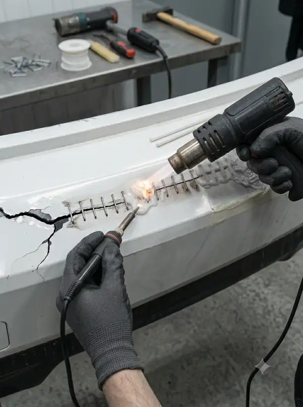 Peça antes do reparo com a Viking PoliWeld